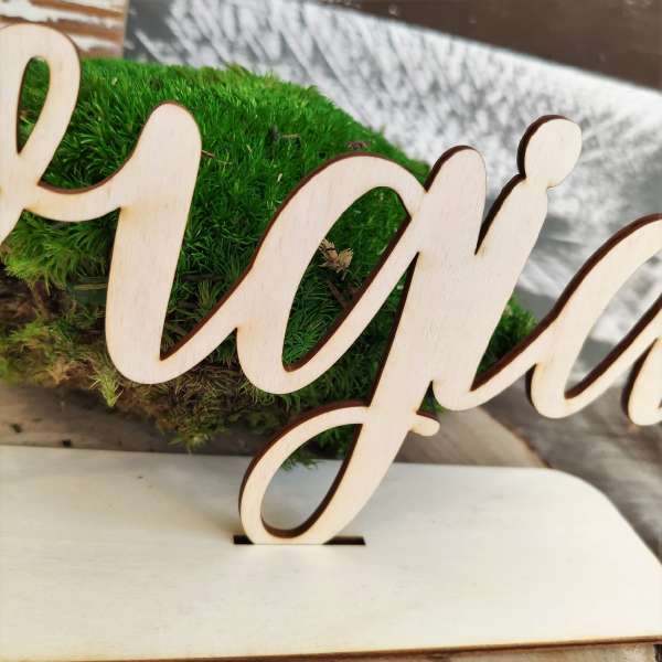 scritta di legno nome ecofattoart